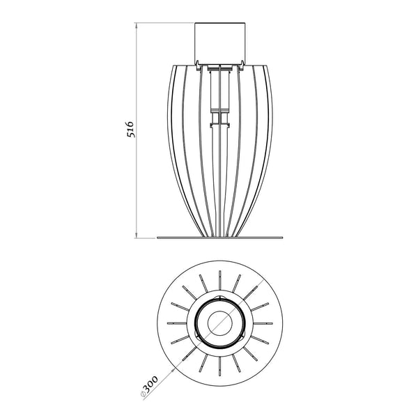 Cheminée de table Tuli - Dorée, pour des instants précieux et lumineux autour du feu.