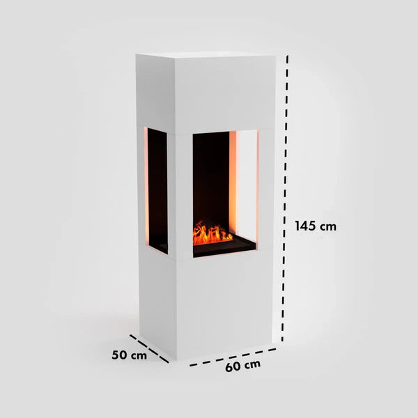 Cheminée hybride Böll – Blanc