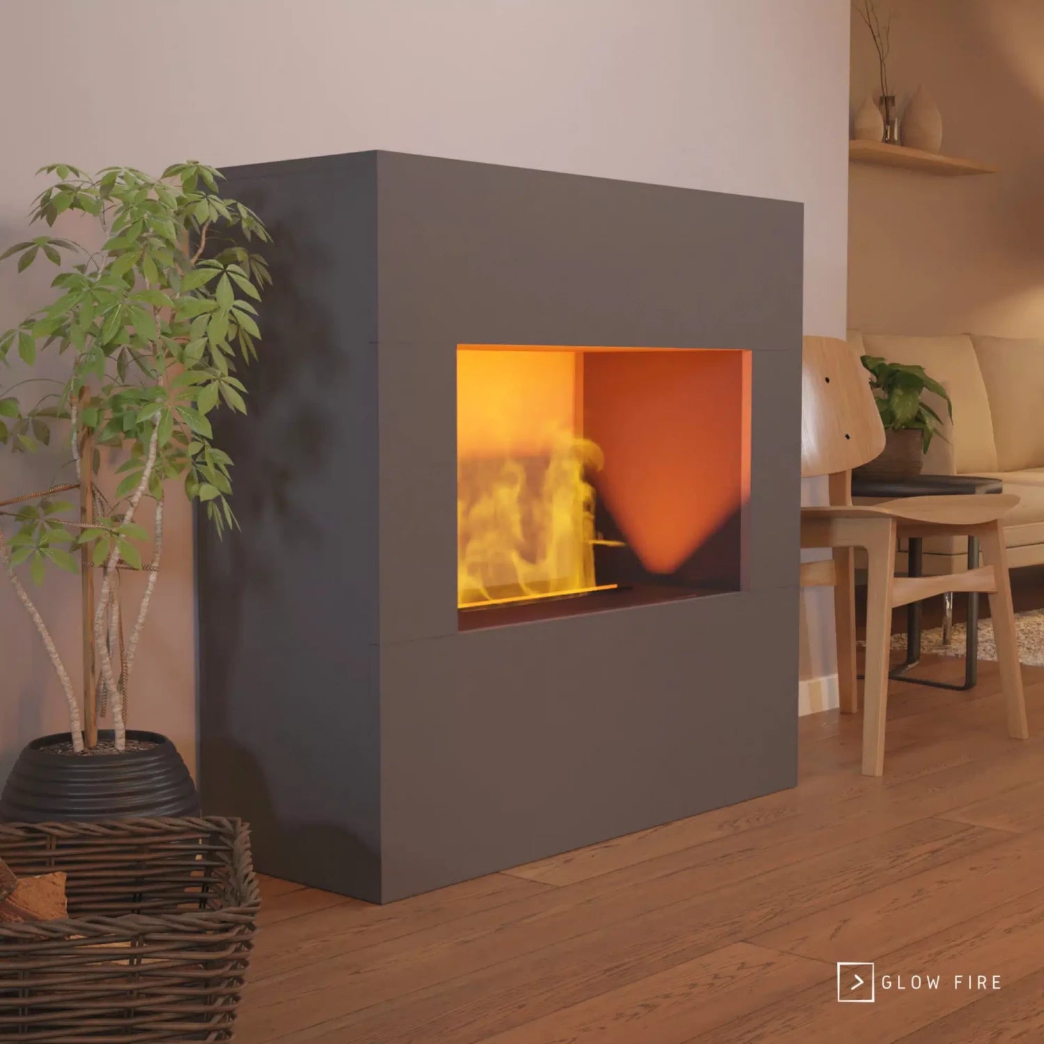 Cheminée à vapeur d’eau Goethe – Gris