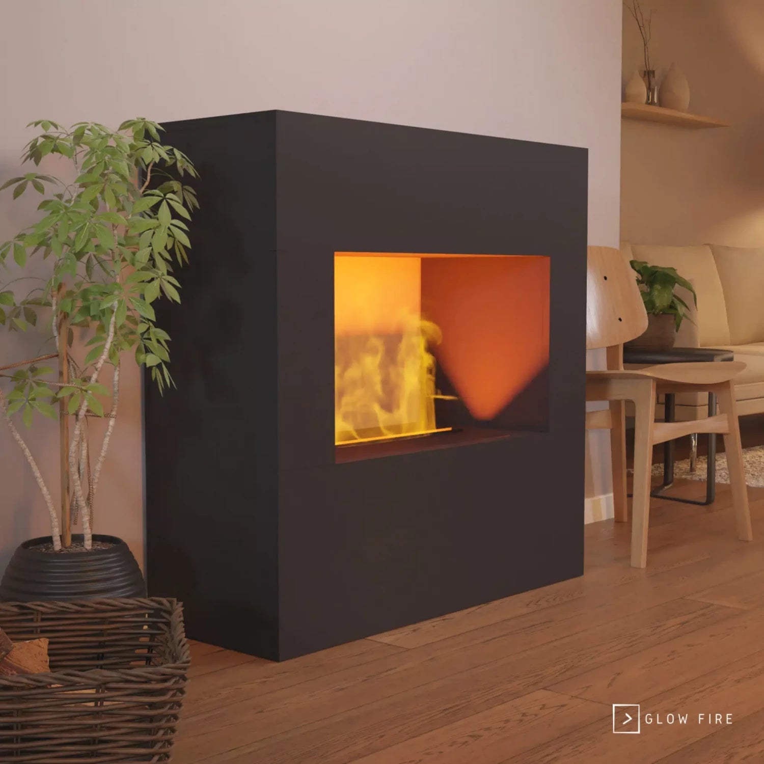 Cheminée à vapeur d’eau Goethe – Noir