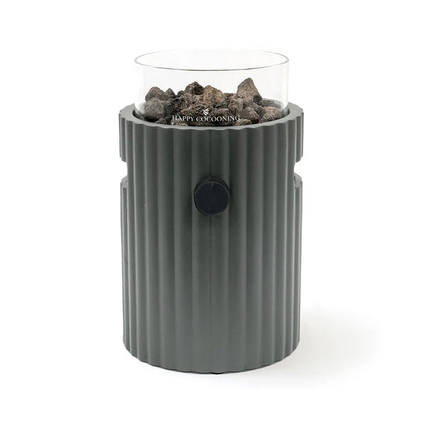 Lumi Rib Smokey Anthracite - Cheminée à gaz de table