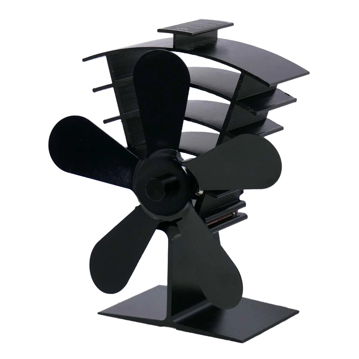 Ventilateur de poêle à chaleur noir – 5 lames | Acier