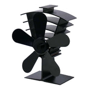 Ventilateur de poêle à chaleur noir – 5 lames | Acier