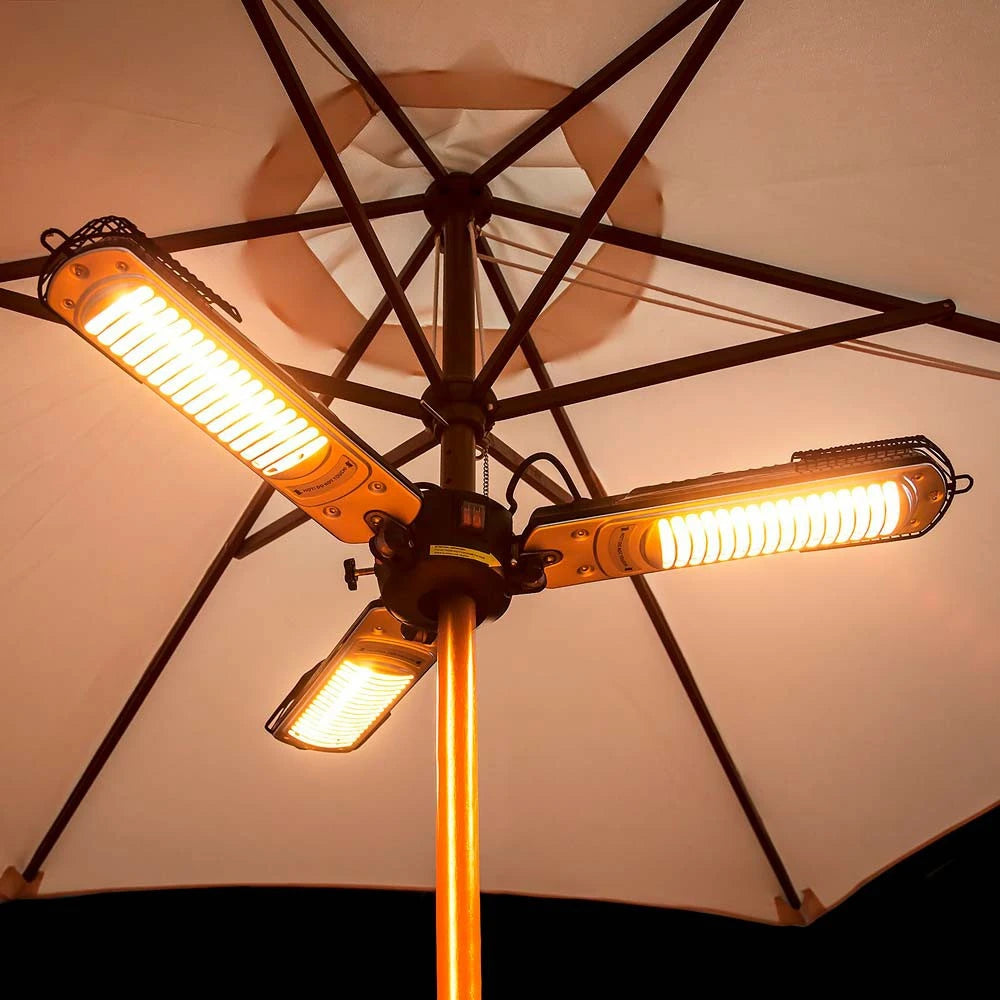 Chauffage de Parasol 650-1300-2000 W Noir