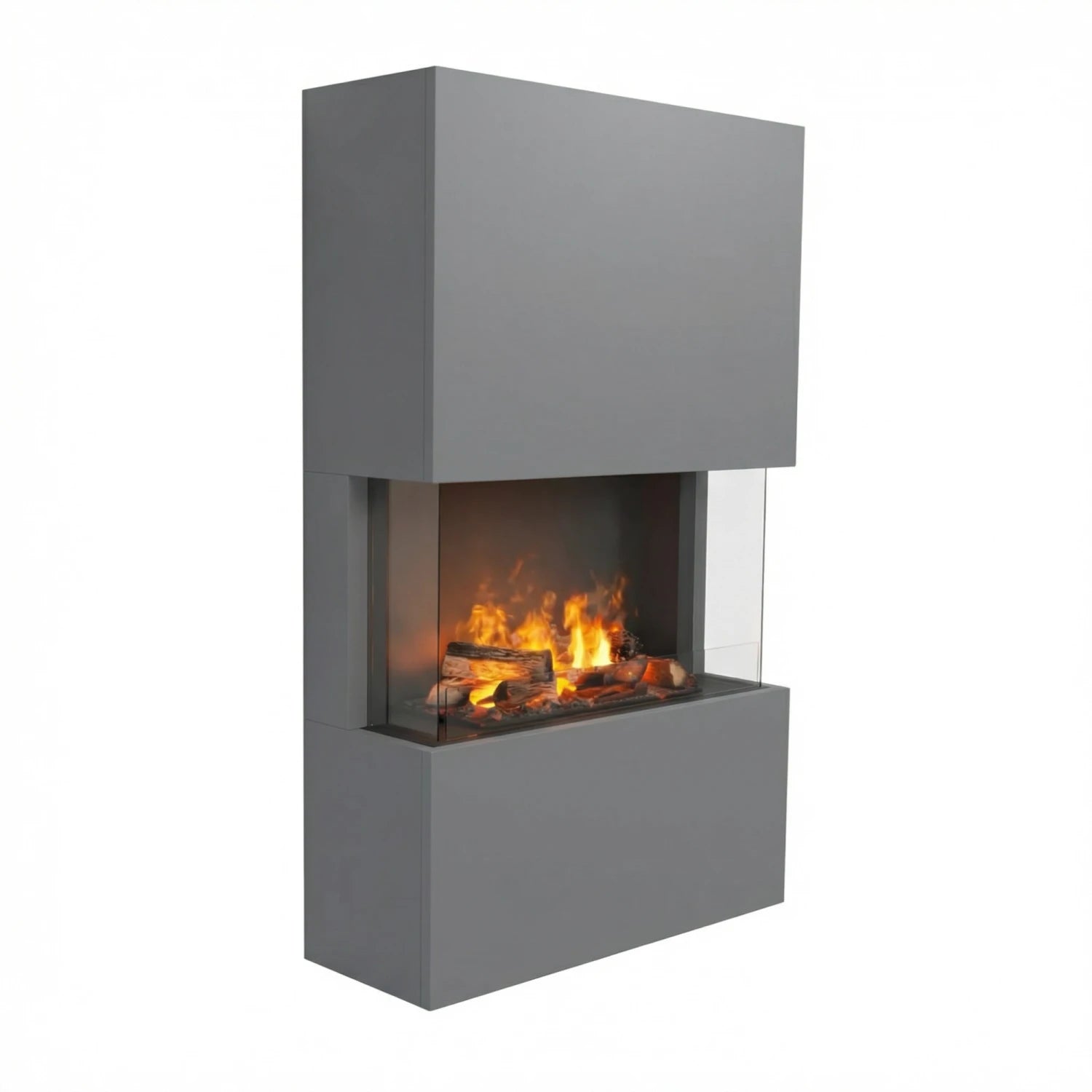 Cheminée hybride Tucholsky 3 côtés – Gris