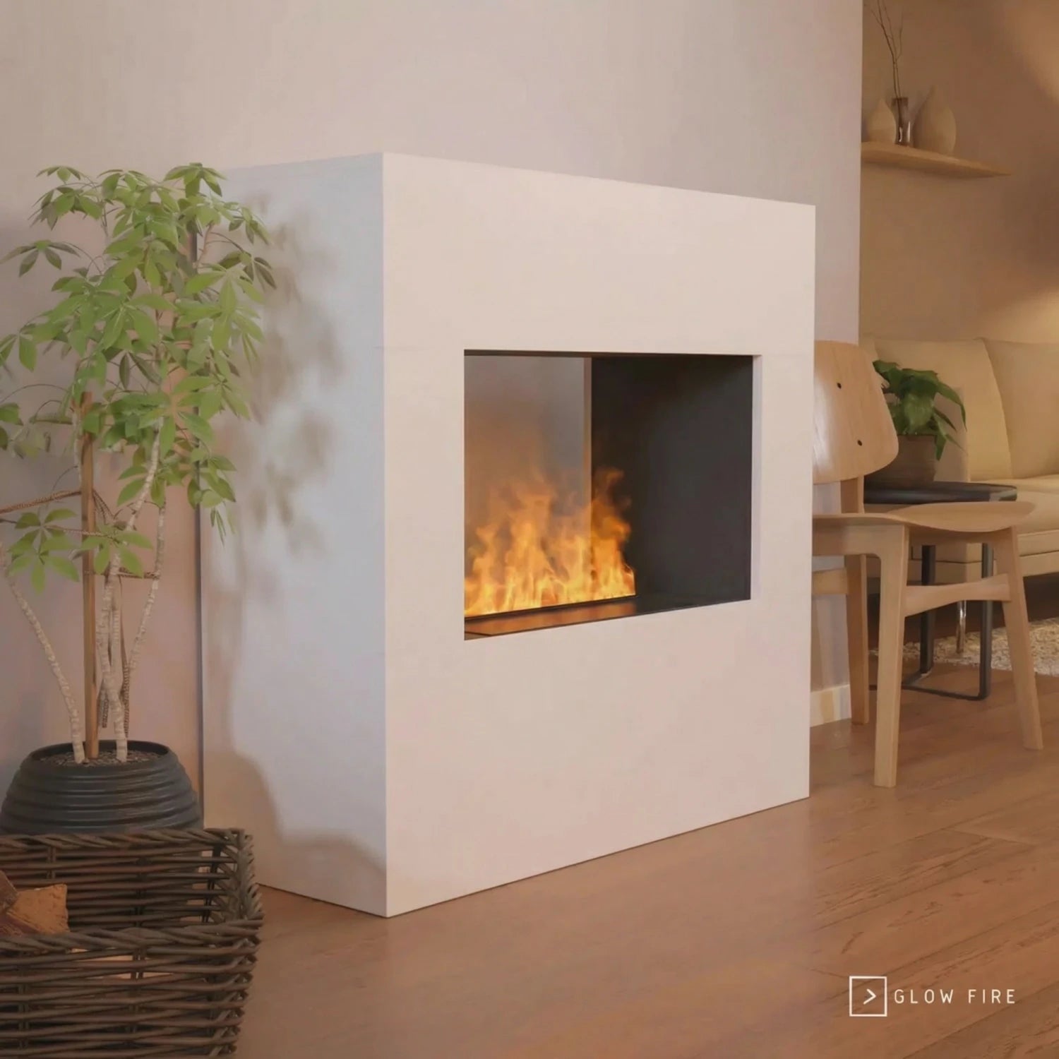 Cheminée à vapeur d’eau Goethe – Blanc