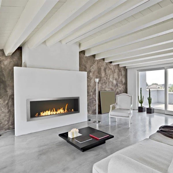 Icon Fires Slimline Firebox 1650 Acier Brossé
