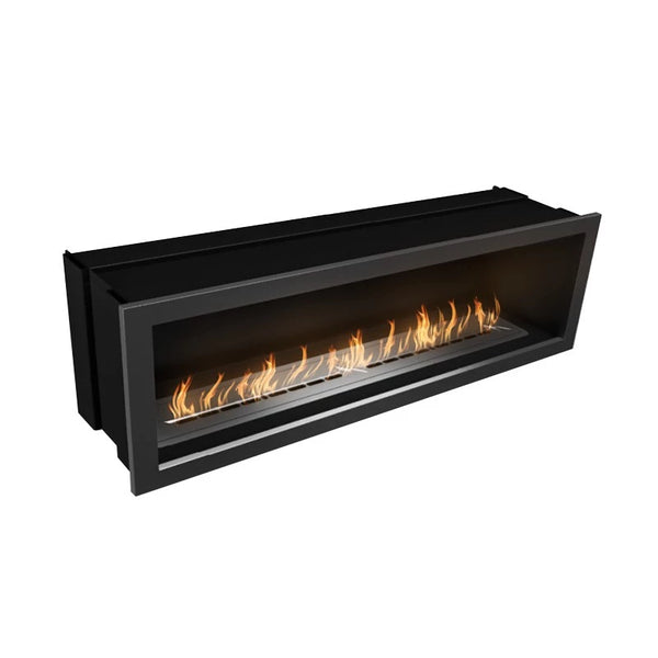 Icon Fires Slimline Firebox 1100 Acier Brossé