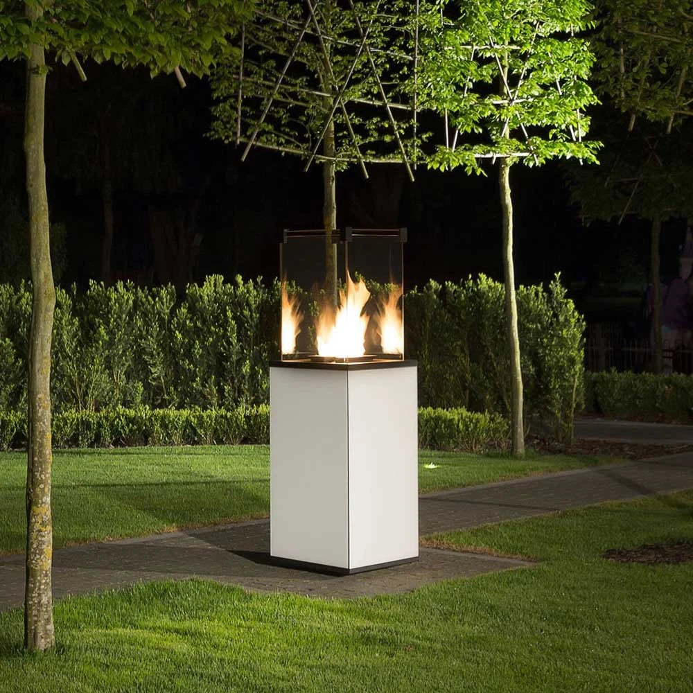 Deluxe Patio outdoor cheminée gaz - blanc