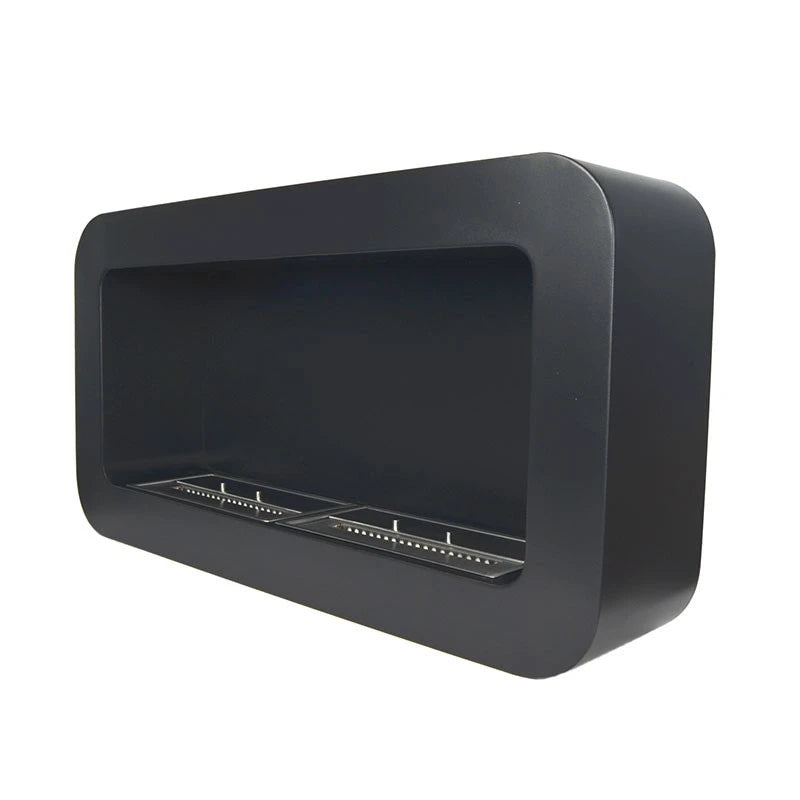 Cheminée Rectangulaire Arrondie Noire