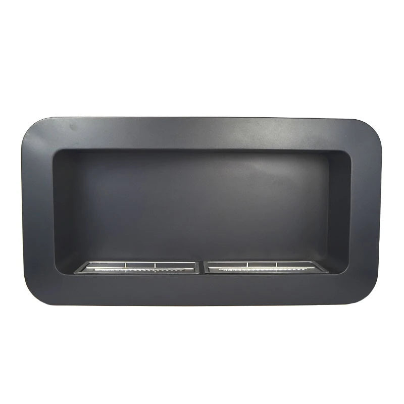 Cheminée Rectangulaire Arrondie Noire