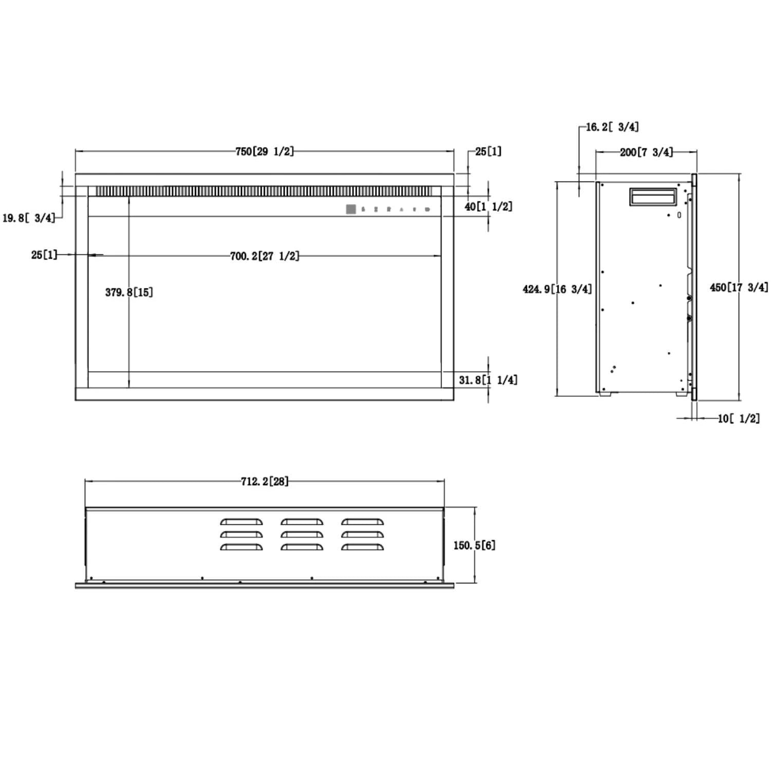 Insert 3D Aflamo - 45 x 75 cm