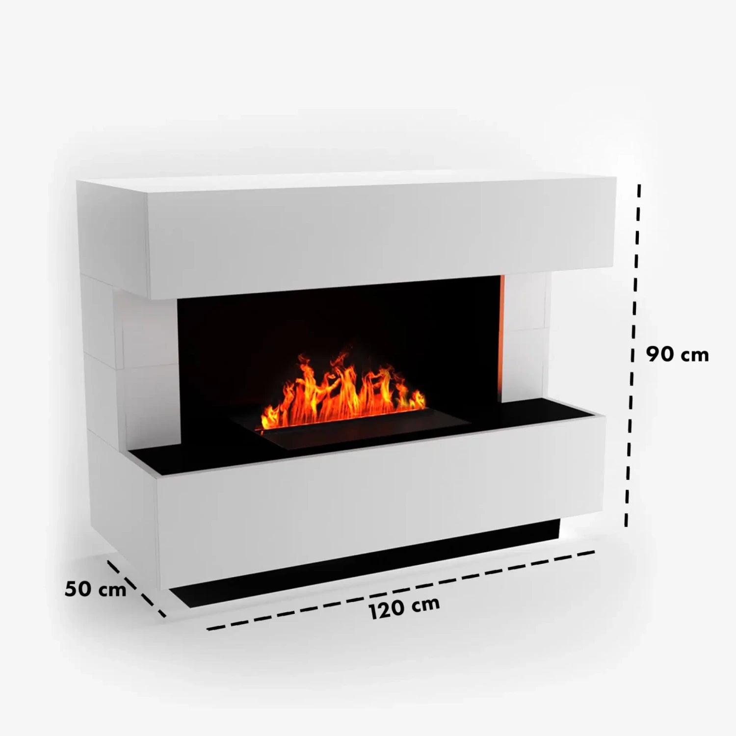 Cheminée à vapeur d’eau Kant – Blanc
