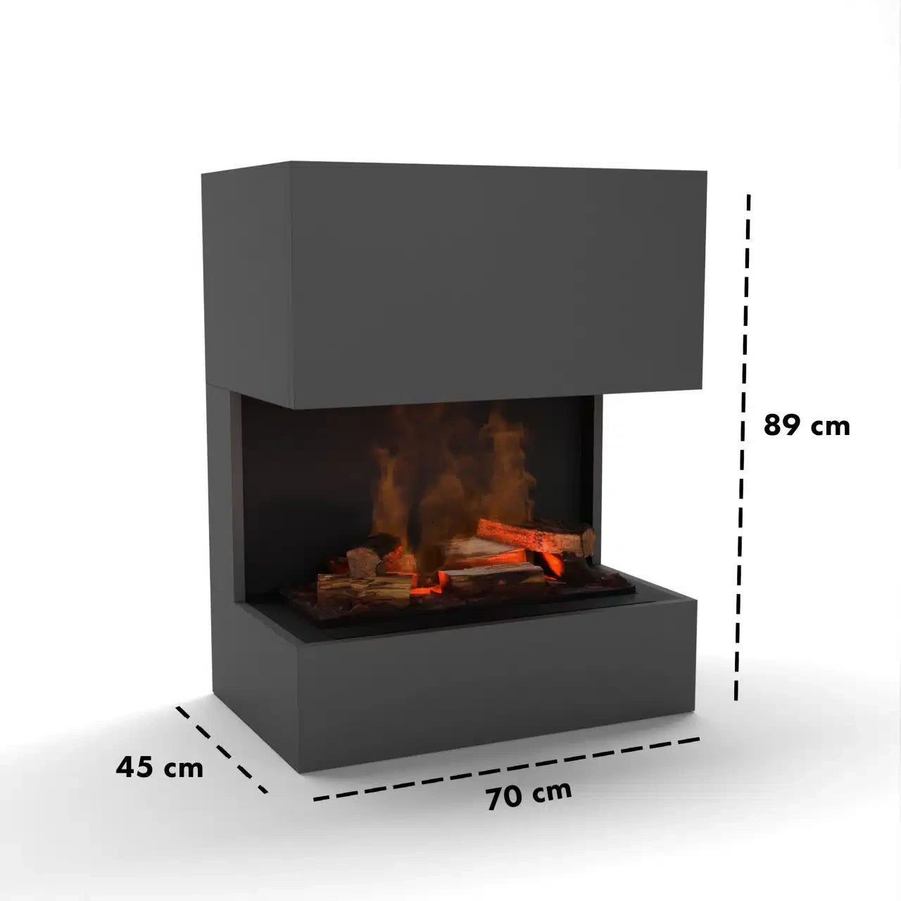 Cheminée à vapeur d’eau Kästner – Gris