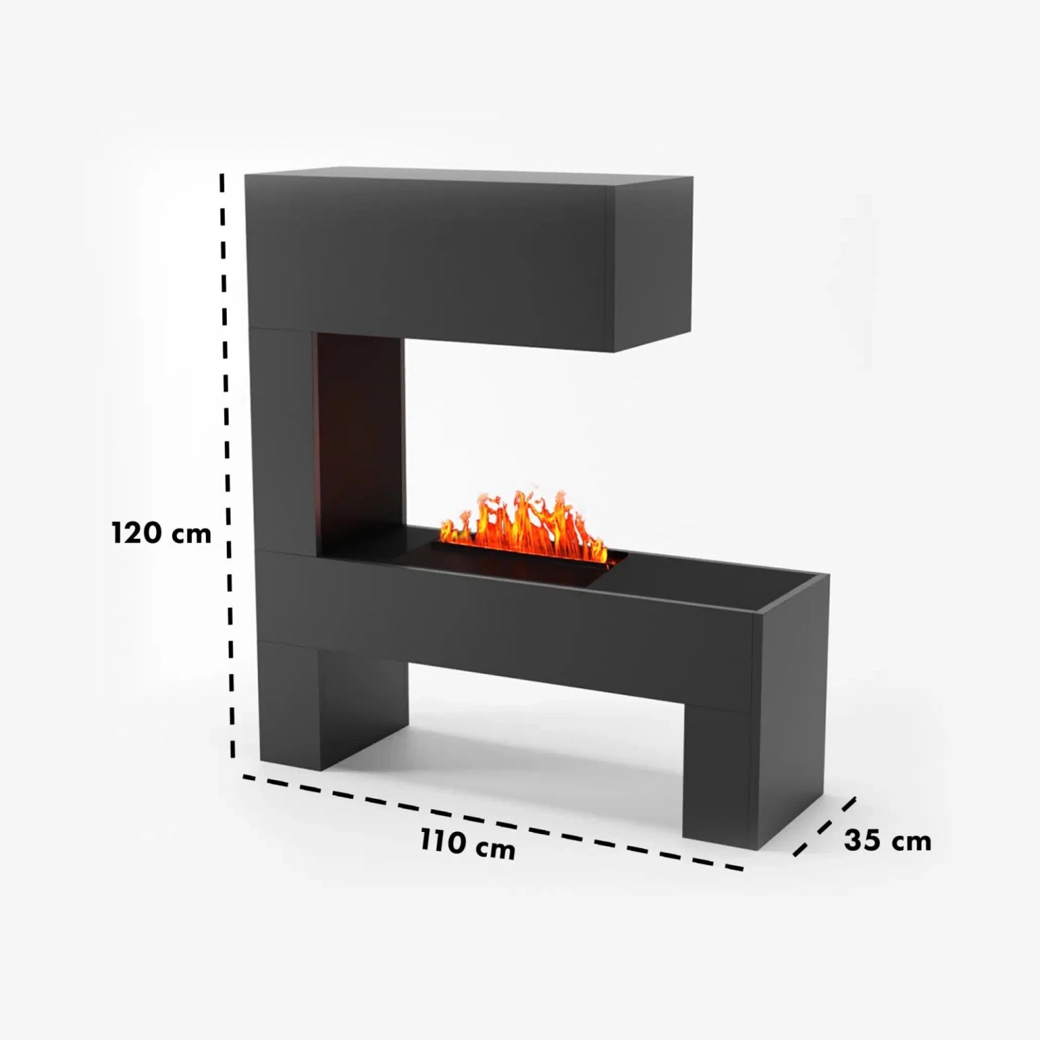 Cheminée à vapeur d’eau Mozart – Gris