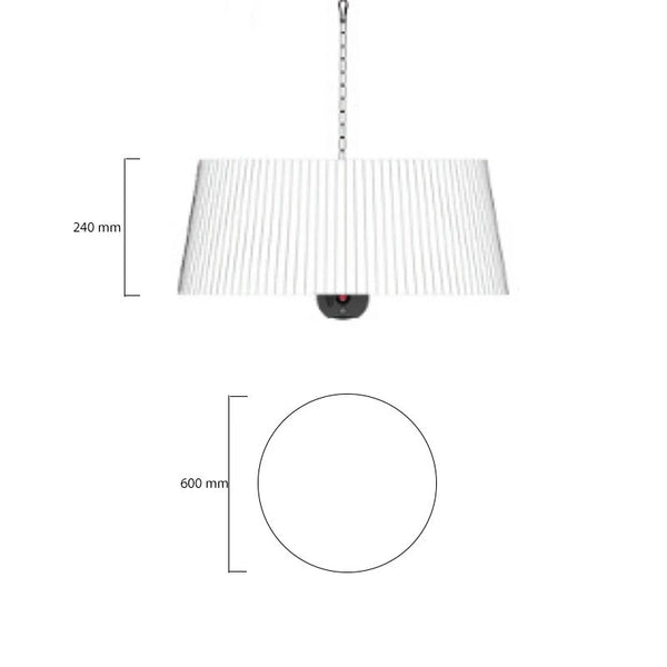 Chauffe-terrasse à Suspendre 800-1000-1800 W - Ø60 cm