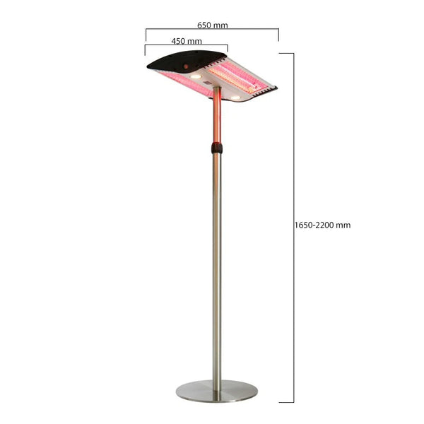 Chauffe-terrasse à Poser Argent - 1000 - 2000 W
