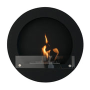 Cheminée ronde en noir