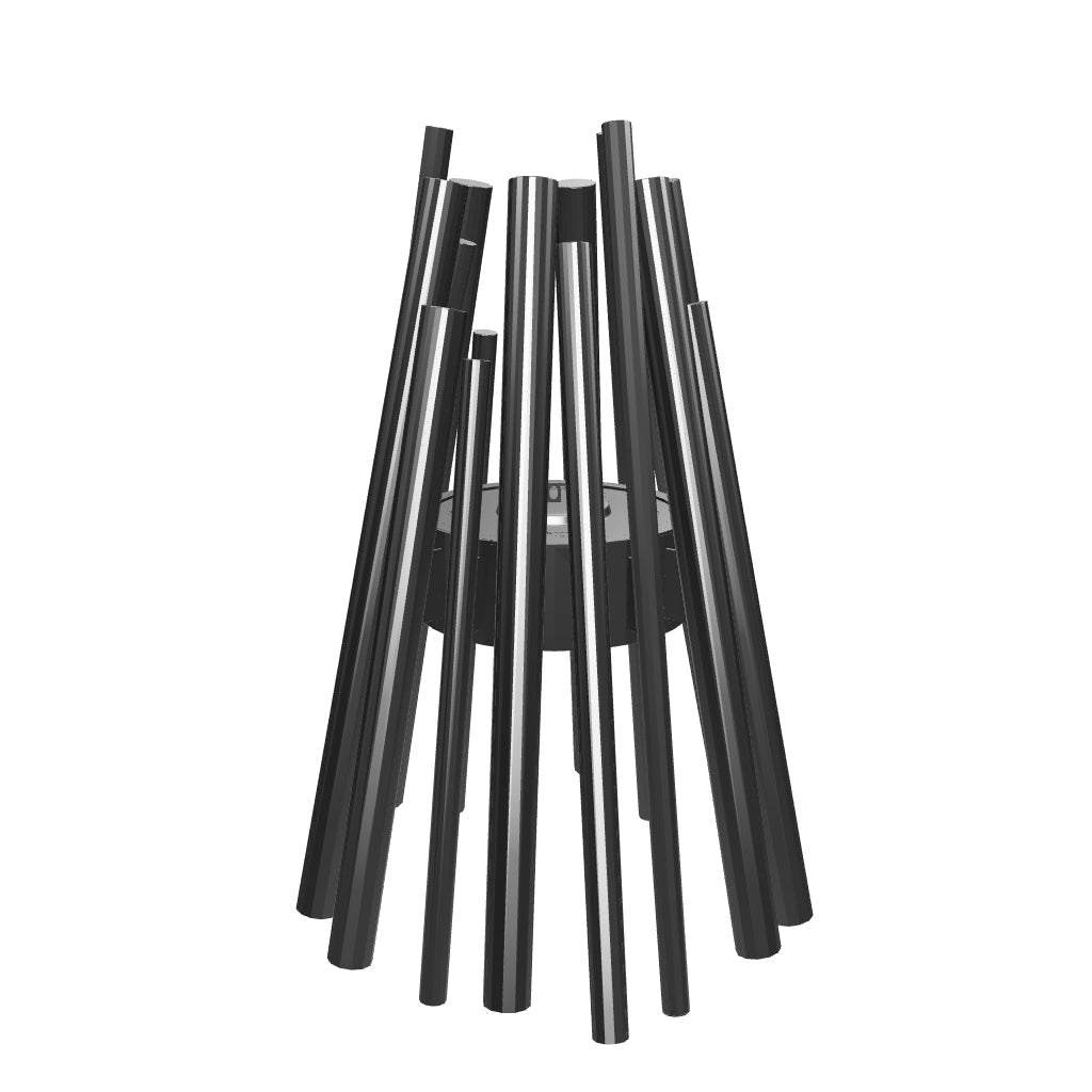 Stix Outdoor - Cheminée au bioéthanol noire pour l’extérieur