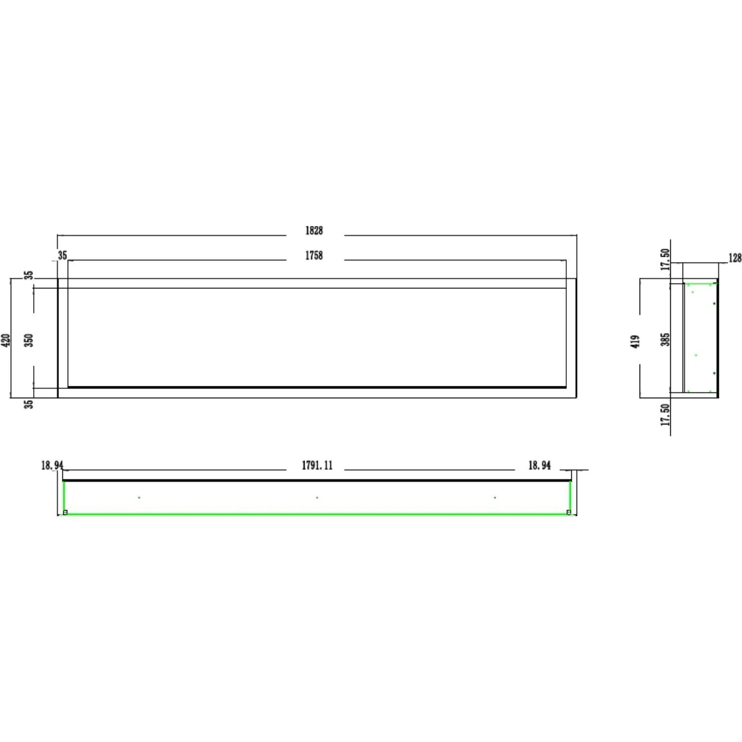 Cheminée électrique fine Aflamo Pride 183 cm