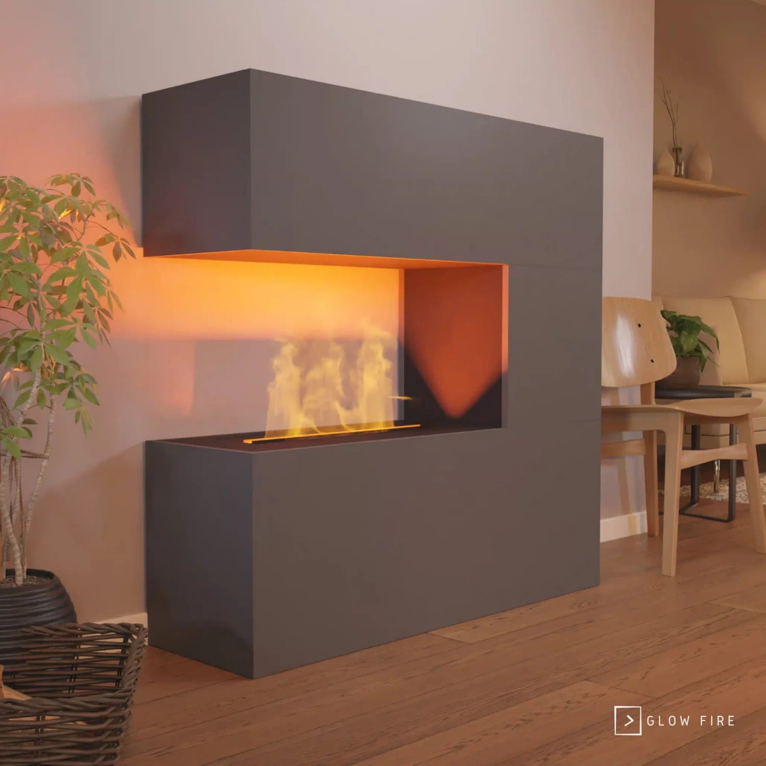 Cheminée à vapeur d’eau Schiller – Gris