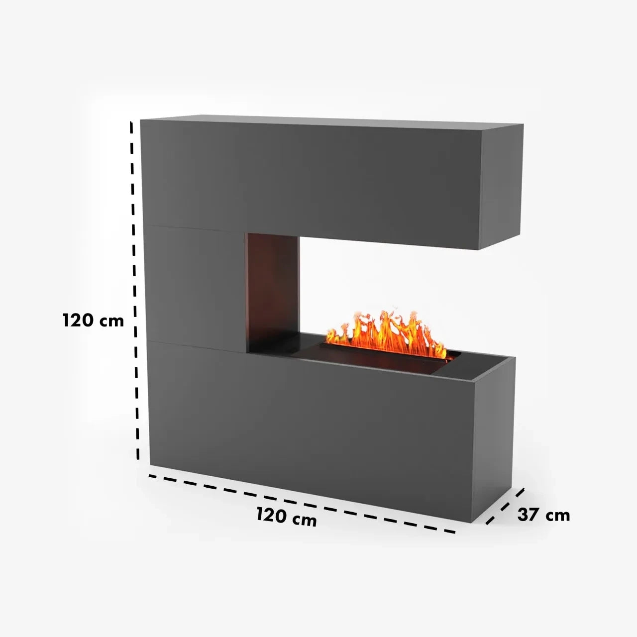 Cheminée à vapeur d’eau Schiller – Gris