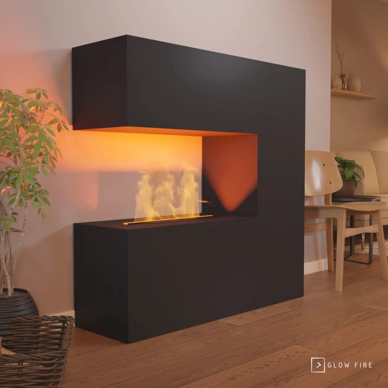 Cheminée à vapeur d’eau Schiller – Noir