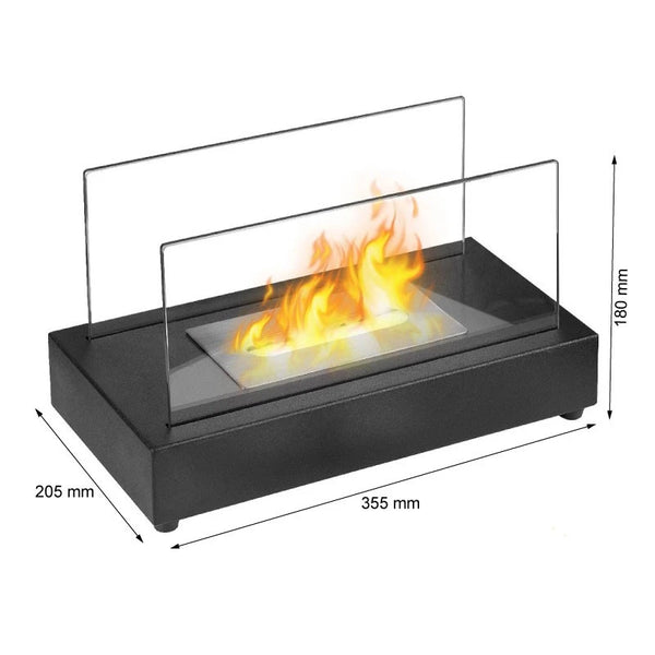Cheminée de Table Bio Noire Lambeth