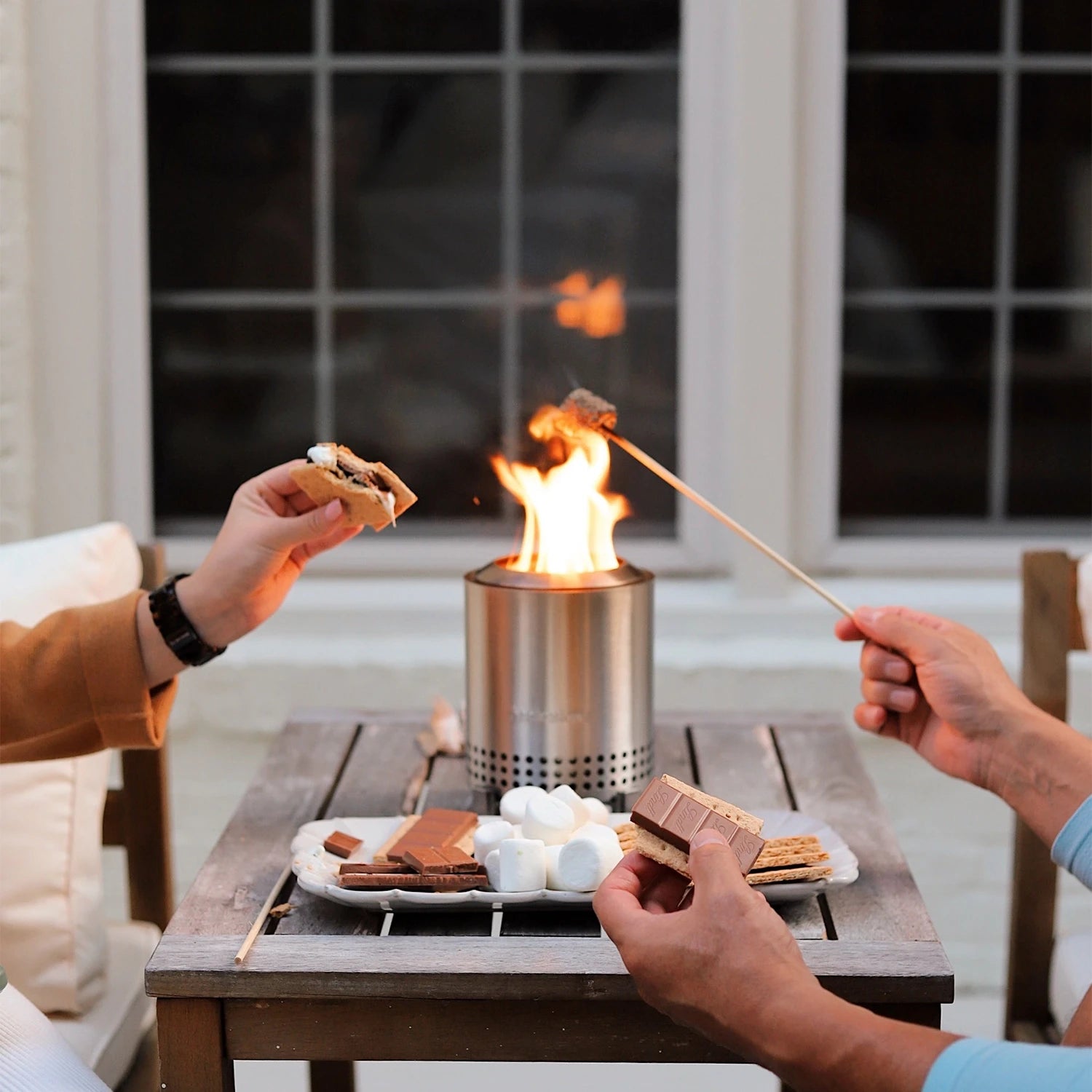 Mesa - Brasero de Table en Acier Inoxydable