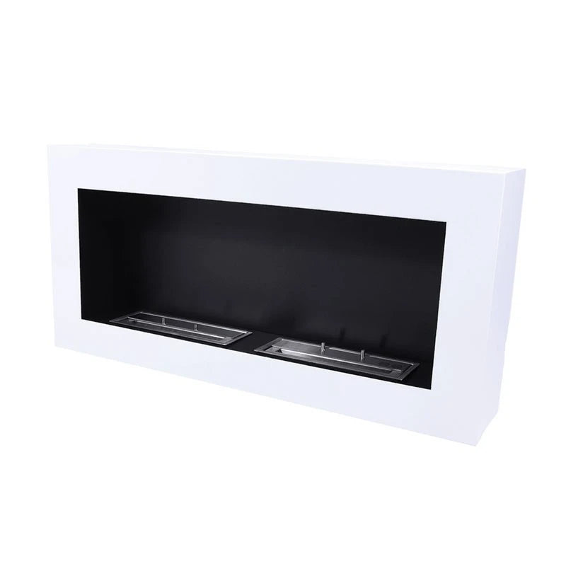 Cheminée Bioéthanol Murale Blanche de 90 cm