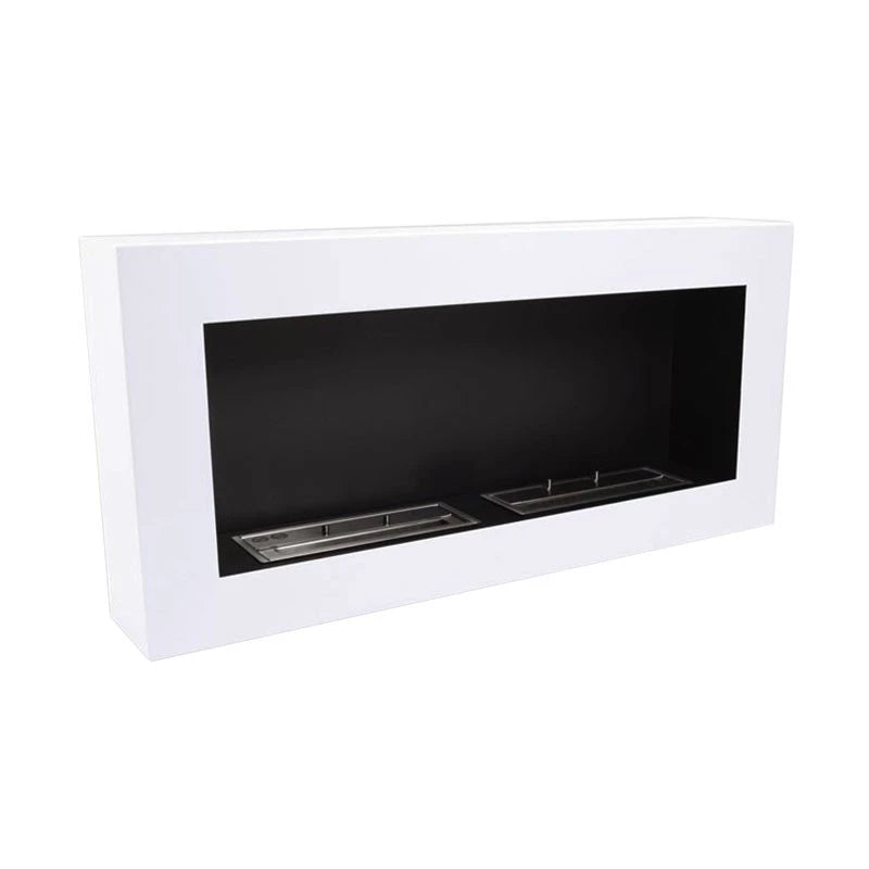 Cheminée Bioéthanol Murale Blanche de 90 cm
