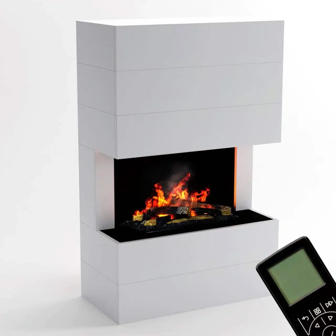 Cheminée hybride Tucholsky 3 côtés – Blanc