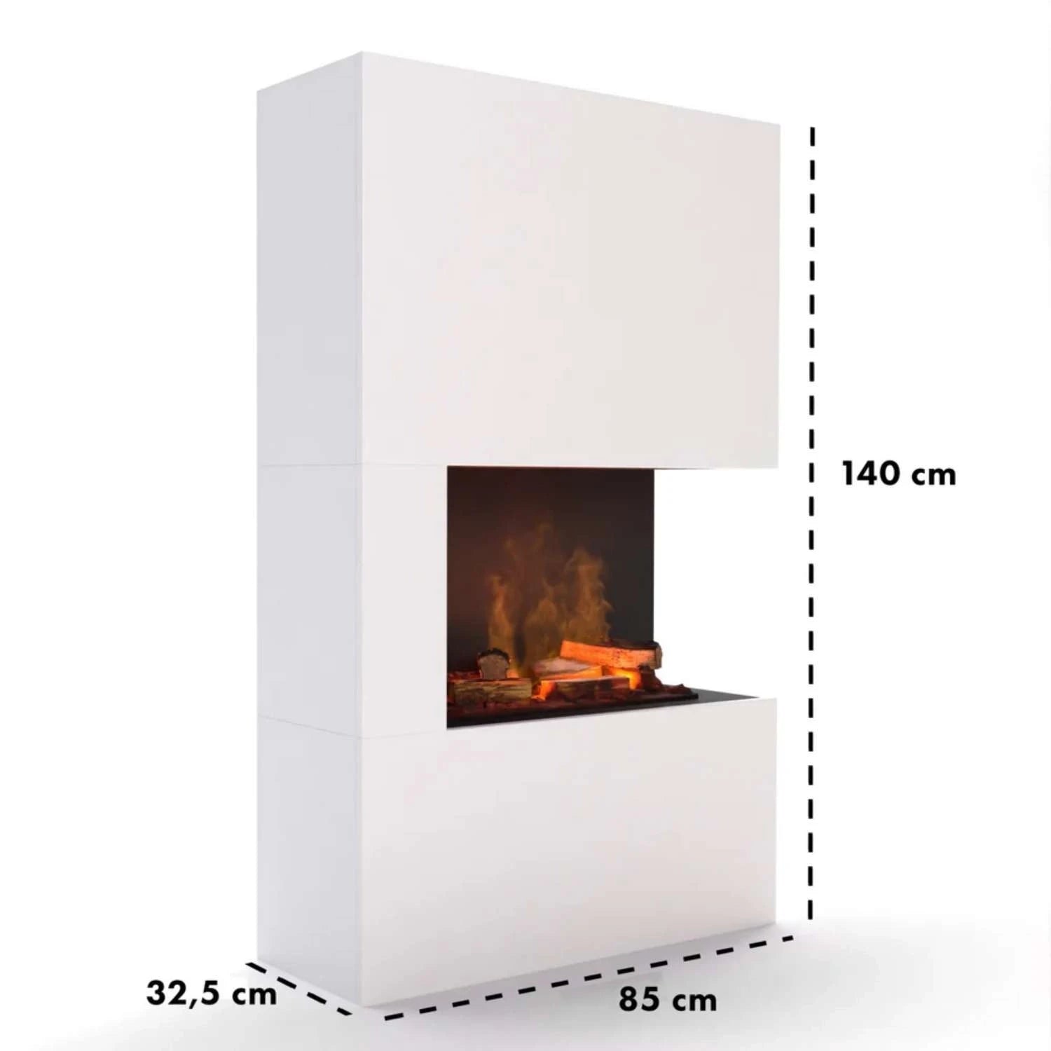 Cheminée hybride Tucholsky angle gauche – Blanc