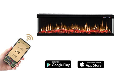 Unique 153 cm - Three-sided Electric Fireplace