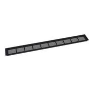Grille de ventilation noire - 100 x 11 cm - 420 cm²