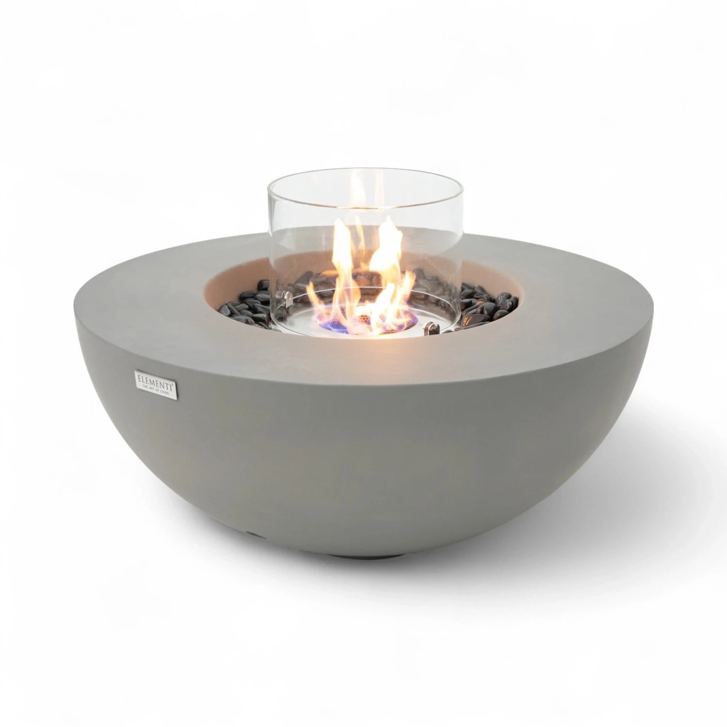 La table cheminée bioéthanol ROCA – gris espace, pour une ambiance raffinée et conviviale dans votre intérieur.