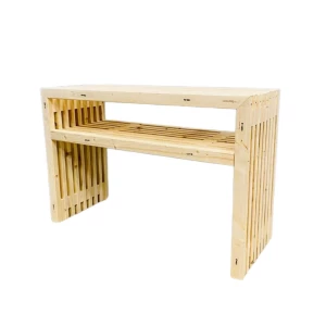 Table de barbecue avec de nouvelles larges planches - 137 cm avec plateau supérieur