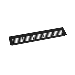 Grille de Ventilation Noire 50x10 cm avec Surface de Ventilation de 214 cm²