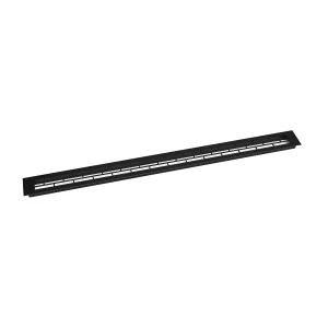 Grille de Ventilation Noire 80x6,5 cm - Surface de Ventilation 210 cm²