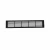 Grille de Ventilation Noire 50x10 cm avec Surface de Ventilation de 214 cm²